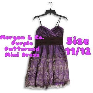 Clothing - Morgan & Co. Purple Patterned Dress Size 11/12